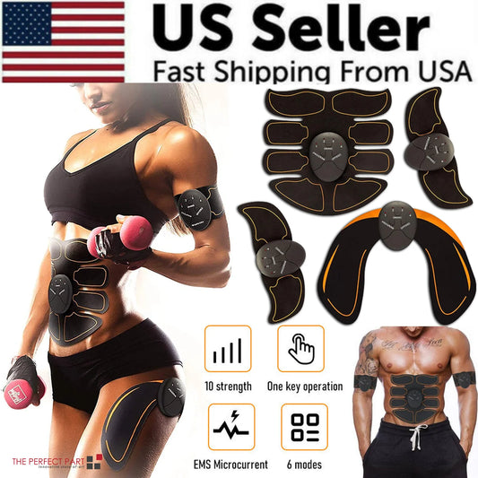 EMS Abdominal Muscle Toning Trainer ABS Stimulator Toner Fitness Binder Gym Belt